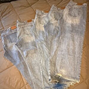 Tommy Hilfiger 40 x 30 Light Wash Jeans Classic Straight Bootcut Vintage Style